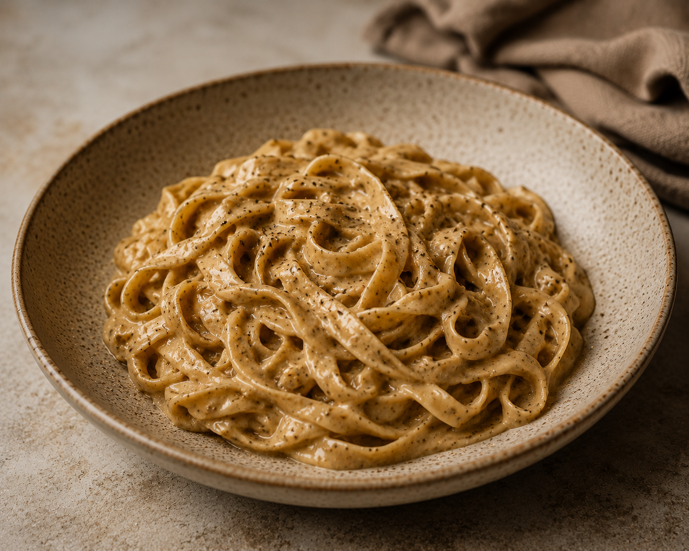 Tagliatelle ao Molho Cremoso de Café
